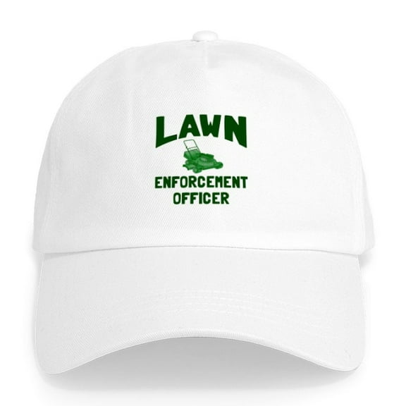 CafePress - Lawn Enforcement Officer Cap - Adjustable 100% Brushed Unisex Casual Cotton Baseball Cap, Beige, 1