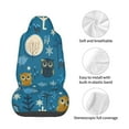 thumbnail image 4 of Fotbe Cute Colorful Owls And Trees Funda para Asiento de Auto con Estampado – Impermeable y Antisudor – Ajuste Universal, Lavable a Máquina, Antideslizante (1 Pieza), 4 of 5