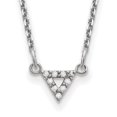 thumbnail image 3 of 14K White Gold A Quality Diamond 6mm Triangle Necklace, 3 of 3