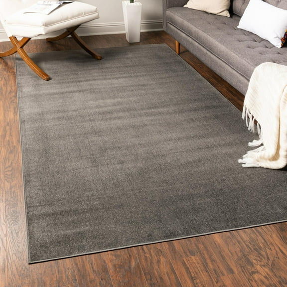 Unique Loom Williamsburg Collection Area Rug - Solid (7' x 10' Rectangle Gray)