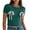 Green, variant on Crop Tops for Women Solid Color Crewneck Cute Decor Slim Short Sleeve T Shirts Spring Summer Clothes