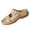 Khaki, variant on Womens Slingback Comfortable Buckle Bridal Matte Dress Peep Toe Wedge Low Heel Pumps Shoes Khaki 5.5