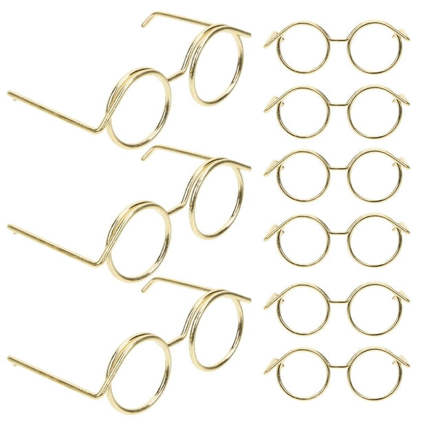 10 gafas de muñeca en miniatura, gafas de sol con montura, accesorios para muñecas.