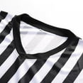 thumbnail image 4 of 1Pc Referee Uniform V-neck T-shirt Black and White Striped Style for Basketball Football Volleyball Referee Uniform 3XL, 4 of 6