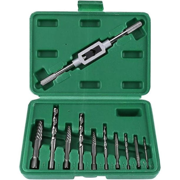 Extractor de tornillos rotos, kit de extractores de tornillos de 11 piezas Juego de extractores de tornillos dañados para quitar tornillos rotos o dañados Herramienta de extracción de pernos