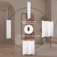 thumbnail image 4 of 4 Panel Room Dividers, 5.6FT Pegboard Wooden Room Divider with Hanging Hole, Folding Privacy Screen Room Partitions, Freestanding Peg Board Display for Home Office Trade Show Craft Show, 4 of 8