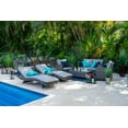 thumbnail image 2 of Bari 16-Piece Wicker Combination Furniture for Patio Outdoor Combination Loveseat Sofa Set, Eight-Seat Dining Set, and Chaise Lounge Set (16-Piece, Mixed Gray), 2 of 11