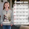 thumbnail image 2 of Xoenoiee Christmas Penguin Snowman Tree Print Girls Half Zip Sweatshirt Fleece Quarter Zip Pullover Xmas Sweatshirts Fall Winter Clothes Activewear for Teen Girl，Size 5-6 Years, 2 of 7