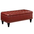 thumbnail image 1 of Bowery Hill Poussette de Rangement en Cuir en Rouge Cramoisi, 1 of 3