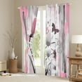 thumbnail image 3 of jejeloiu Retro Flower Daisy Blackout Curtains Set of 2 (38x54 Each),Splash Ink Curtains and Drapes,Pink White Black Living Room Curtains For Girls,Lightweight Room Decorative, 3 of 6