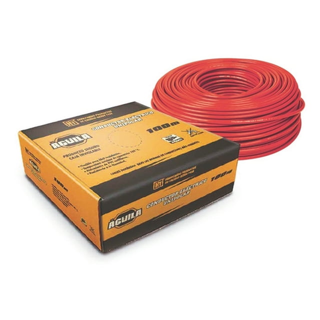 Cable Eléctrico Aguila Cal. 10 Color Rojo Tipo Thw 200246