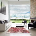 thumbnail image 7 of Ahgly Company Machine Washable Indoor Square Abstract Grapefruit Red Area Rugs, 5' Square, 7 of 7