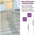 thumbnail image 4 of ADA CENTRAL SIGNS - 6" X6" Exit Stair Down Sign - ADA Compliant Tactile Graphics Grade 2 Braille Text Acrylic Wall Sign - Fire Safety Emergency, Stairwell Signs for Office, Hotel, School, Apartment, 4 of 7