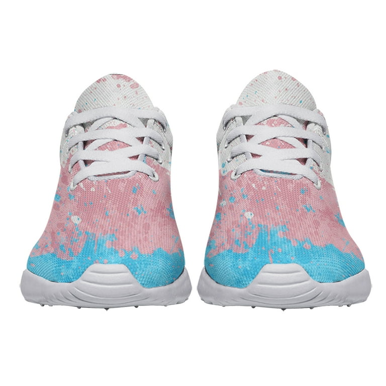 Transgender Flag Shoes Womens Mens Tennis Sneakers Lightweight Athletic Running  Shoes LGBTQ Support White Size 9 - Walmart.com