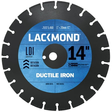 Lackmond 14-Inch Segmented Diamond Blade for Cutting Ductile Iron Pipe