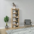 thumbnail image 2 of Ada Home Decor Bonaparte Multiple Tier Open Shelf Modern Bookcase, Oak/Anthracite, 2 of 7