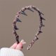 thumbnail image 1 of Diademas con dientes de leopardo, peine, aro de plástico, bandas para el cabello con dientes en forma de U, aro para el cabello con dientes ondulados, tazón de silicona de forma exquisita, 1 of 5