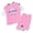 Pink, variant on Outfits for Boys Short Sleeve T Shirt And Mesh Shorts Sportswear Boys' Clothing Sets