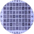thumbnail image 1 of Ahgly Company Indoor Round Abstract Blue Modern Area Rugs, 7' Round, 1 of 4
