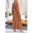 thumbnail image 3 of PRETTYGARDEN Women's Spring Fall Midi Dress Casual Long Sleeve V Neck Swiss Dot Pleated A Line Flowy Dresses, 3 of 8