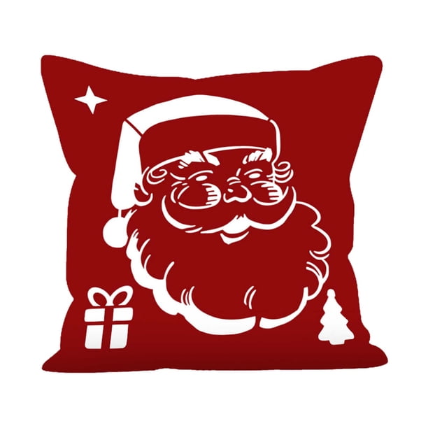 Fundas de Almohada de Navidad Funda de Almohada Super Suave de Navidad, Funda de Almohada de Sofá Impresa de Santa Claus, Funda de Cojín de Decoración de Estudio de Santa Claus