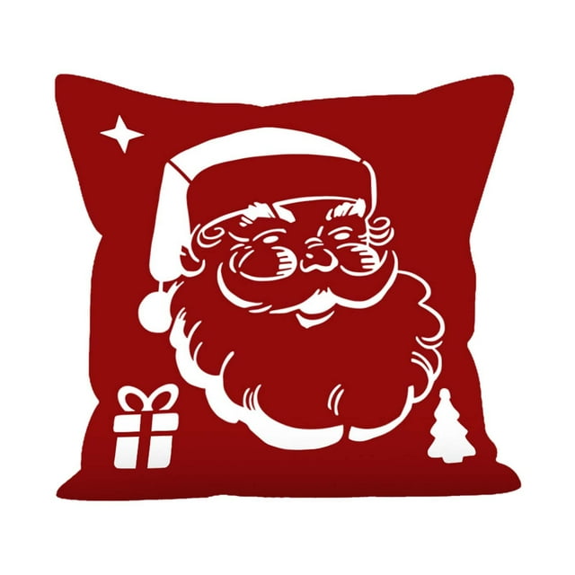 Fundas de Almohada de Navidad Funda de Almohada Super Suave de Navidad, Funda de Almohada de Sofá Impresa de Santa Claus, Funda de Cojín de Decoración de Estudio de Santa Claus