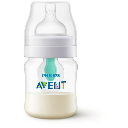 Philips Avent Anti-colic Baby Bottle with AirFree Vent, 4oz, 1pk, Clear, SCY701/91