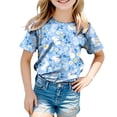 thumbnail image 5 of YDFCWXW Easter Bunny Shirt for Toddler Girls Kids Tees Eggs T-Shirts 1-13 Y (4-5 Years, Light Blue), 5 of 6