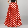 thumbnail image 2 of Women's Vintage Polka Dot Maxi Skirt - Flowy A-Line, High Waist, Ideal for Casual & Formal Events, 2 of 5