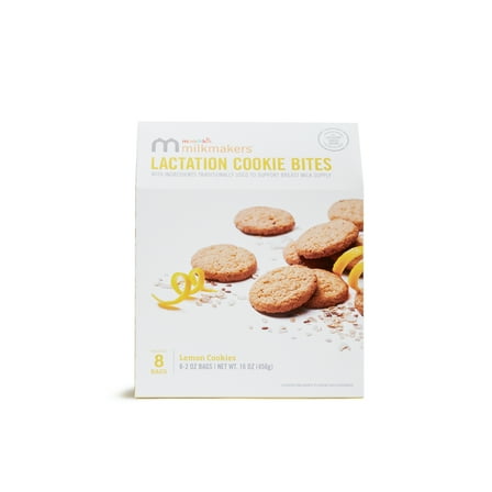 Munchkin® Milkmakers® Lactation Cookie Bites, Lemon Cookie, Fenugreek Free, 8 Count