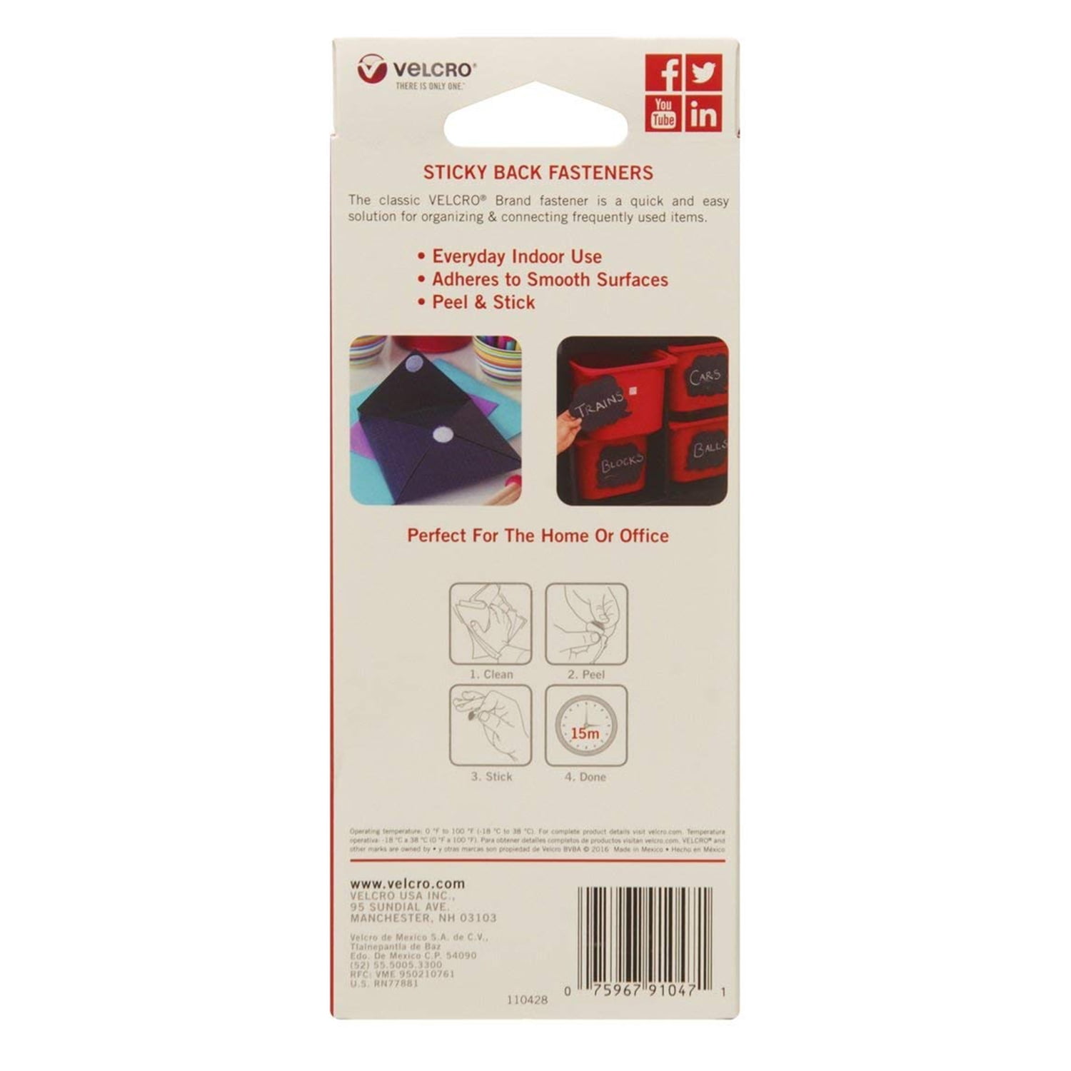 VELCRO Brand Sticky Back Coins, 8 Packs: 75 ct. (600 total)