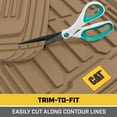 thumbnail image 5 of Cat® ToughRide™ Heavy-Duty 3 Piece Rubber All Season Floor Mats for Car Truck Van SUV, Beige - Premium Trim to Fit Car Floor Mat, All Weather Deep Dish Automotive Floor Mats, Total Dirt Protection, 5 of 8