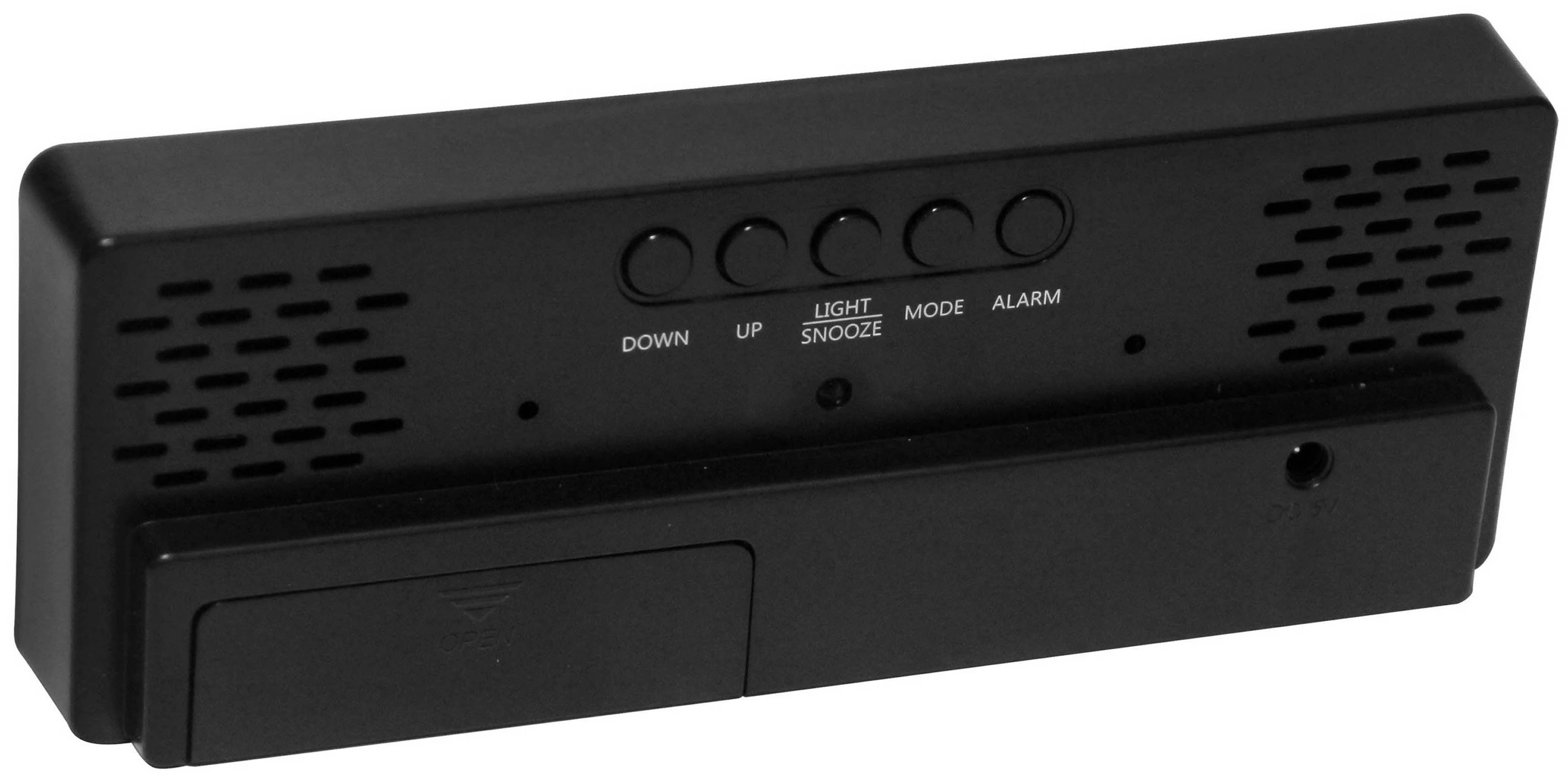 Infinity Instruments Black Digital Tabletop Clock Black Transitional Digital Display Wall Clock