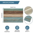 thumbnail image 5 of Placemats Set of 4, Teal Brown Retro Wood Stripes Non Slip Heat Resistant Thick Linen Fabric Cloth Place Mats, Square Washable Holiday Party Dining Table Mat for Rustic Farmhouse Home Kitchen Decor, 5 of 8