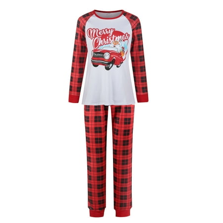

Tepsmf Pajamas For Family Christmas Pajamas For Family Family Christmas Pjs Matching Sets Jumpsuits Matching Christmas Pjs For Family Long Sleeve Pajamas Two-Piece Dad Set Boys Clothes Red