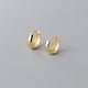 thumbnail image 4 of Pendientes redondos de plata s925, pendientes geométricos brillantes para mujer, pendientes sencillos de cara ancha, 4 of 5