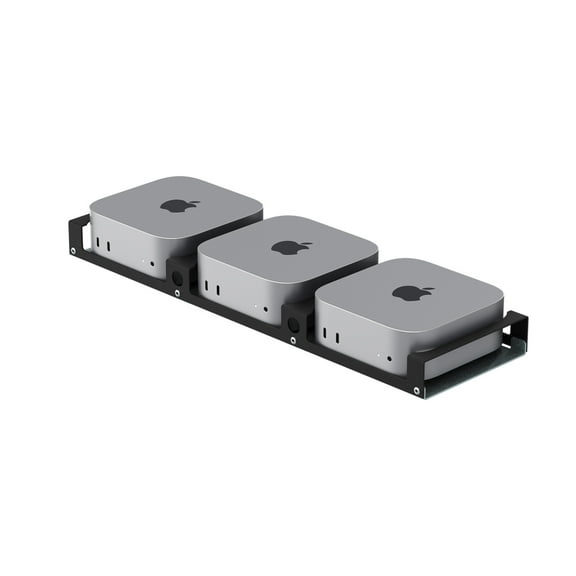 RackSolutions 3U Mac Mini Bracket Set for Mac Mini (M4, 2024), Mounts 3 Units, Compatible with RackSolutions' Modular Shelves