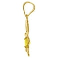 thumbnail image 4 of Precious Stars Pendentif Garçon/fille en Or Jaune 14K avec Zircon Cubique Rond Pierre de Naissance de Novembre et Collier Chaîne de 24 Pouces, 4 of 7