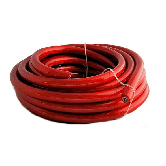 IMC Audio 1/0 Gauge CCA Power Red Wire Cable (30ft Red) Battery Cable Wire, Automotive, Car Audio Speaker Home Stereo System, RV Trailer, Amp Wiring 0 Guage Power Wire Cable 0 Car Audio