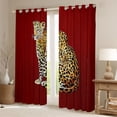 thumbnail image 2 of Homewish Kawaii Rustic Cheetah Black Out Curtains for Teen, Cartoon Woodland Wildlife Curtains Pack of 2 (42x63 Each), Jungle Animal Bedroom Curtains, Blackout Curtains Room Decor, 2 of 6