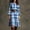 *Blue, variant on ClodeEU Women's Plaid Flare Long Sleeve Dress ,Ruched Smocked Tiered Ruffle A Line Casual Boho Dresses with Belt Blue,Womens Plus S