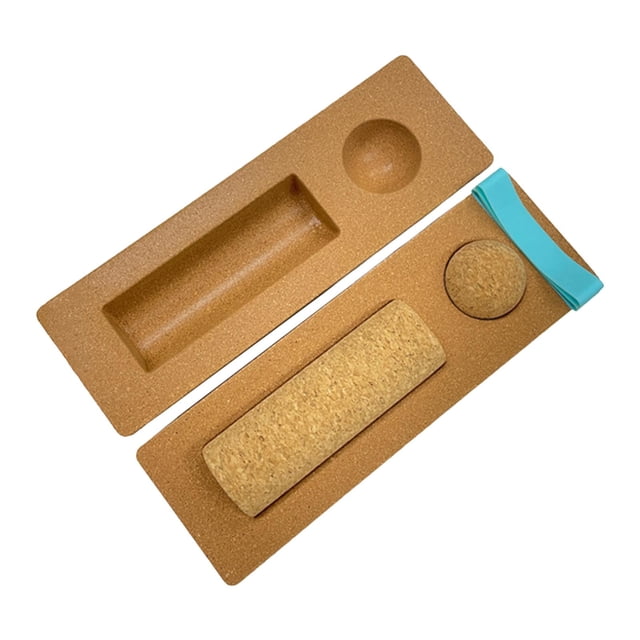 Tabla de equilibrio de corcho para fortalecer los pies, bandas de resistencia, pelota de masaje para la función del pie, mujeres, hombres y niños, fit