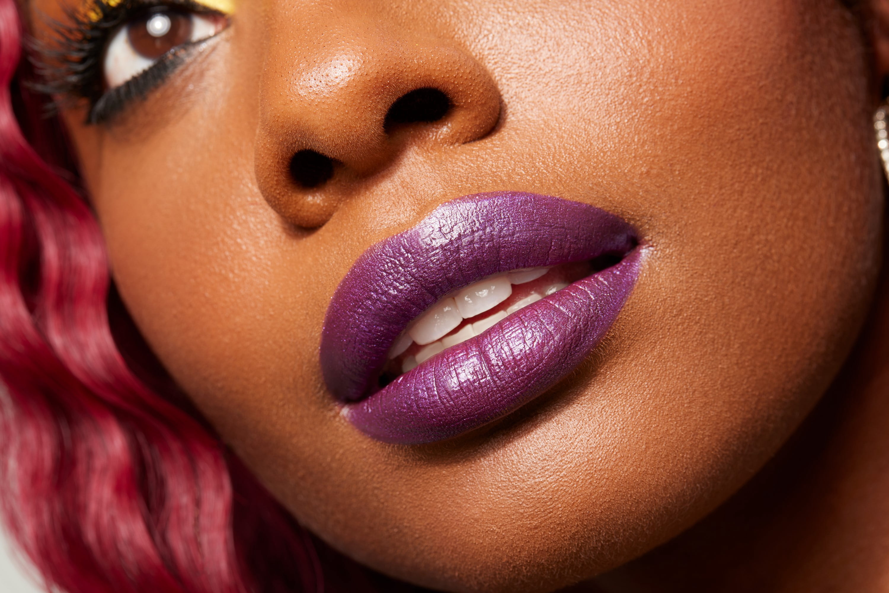 Black Radiance Cross Colours Metallic Liquid Lip in Hyped Up Purple