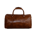 thumbnail image 2 of Sylvester - Strutt Crushed Tan Leather Unisex Duffle Bag Ideal for a 3 Day Trip, 2 of 10