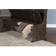thumbnail image 2 of Sunny Designs Homestead Storage & Back Support Bench, Dark Brown, 2 of 3