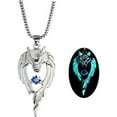 thumbnail image 2 of Zeceouar Glowing Wolf Necklace Retro Hip-hop Street Trendy Men's Luminous Wolf Pendant, 2 of 4