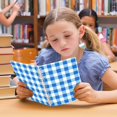 thumbnail image 6 of Haosy Blue Gingham Checker Pattern Notebooks 1-subject Journal 60 Sheets A5 College Ruled Paper Detachable Ring 8.3"x5.7", 6 of 8