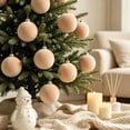 thumbnail image 2 of 6‑pack Flocked Christmas Ball Ornaments, 2.36in Matte Solid Color Hanging Baubles, Shatterproof Plastic Xmas Tree Decor for Wreath, Desktop & Holiday Decor, 2 of 8