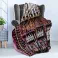 thumbnail image 4 of Wire Soft Flannel Fleece Blanket, Old Rusted Electrical Panel with Fuses and Contacts in Abandoned Energy Factory Print, Cozy Plush for Indoor and Outdoor Use, 60" x 80", Multicolor, by Ambesonne, 4 of 5