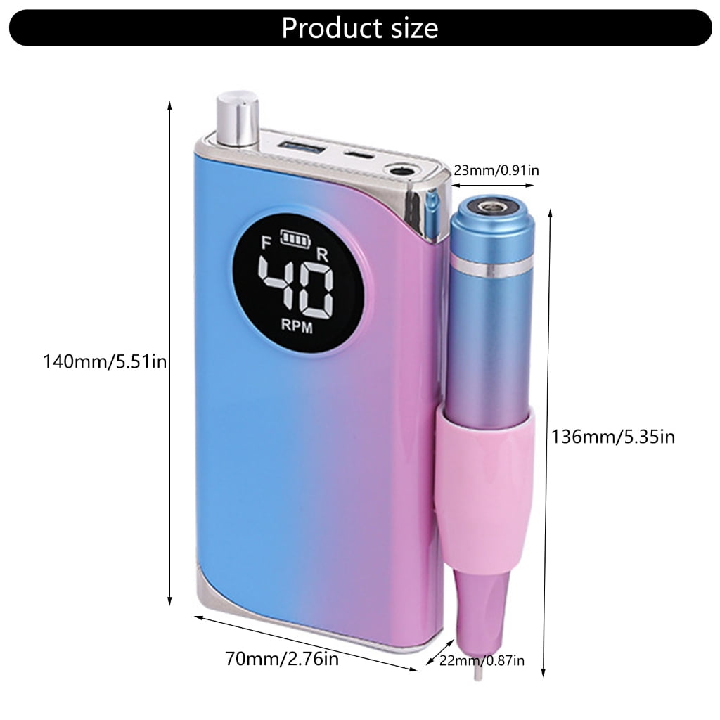 40000RPM Electric Nail Drill Machine with Pause Mode Electric Nail File Nail Drill File for Acrylic Gel Nail Polishing